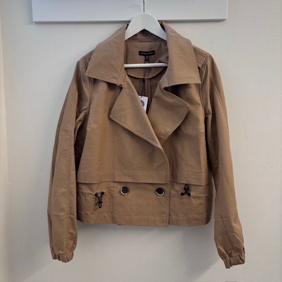 Universal Standard Leonard Cropped Trench Coat Size XS (10-12) - Picture 4 of 8